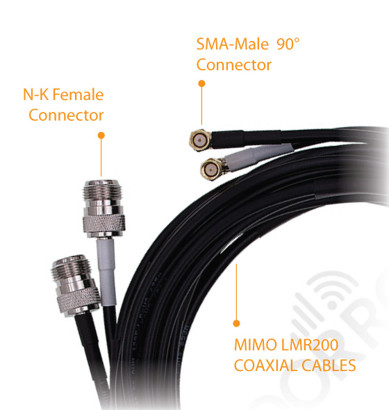 5-meter Coaxial Cable MIMO Connectors SMA N
