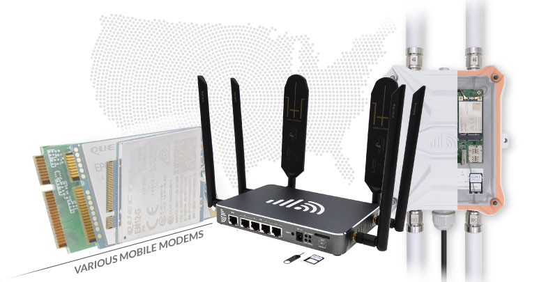 American Cellular Router with SIM Card Slots