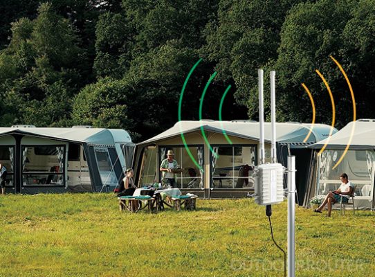 Outdoor Router Application in Outdoor Campsite