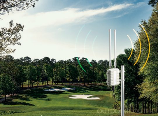 Outdoor Router Application in Outdoor Golf Ground
