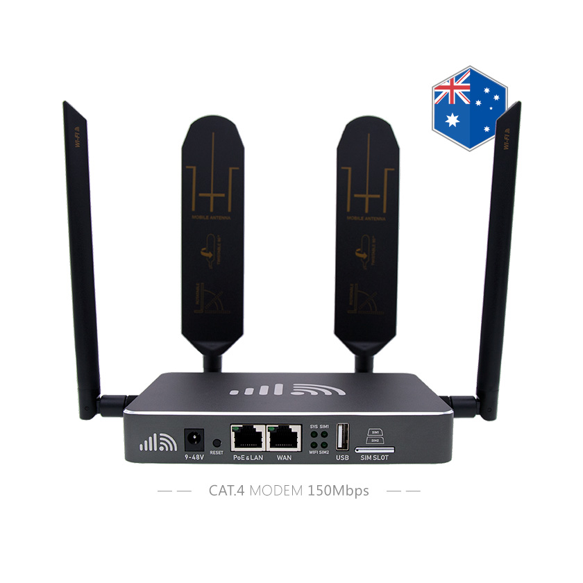 Australia 4G Modem Cat.4 LTE Modem with DualSIM Slot & MIMO WiFi