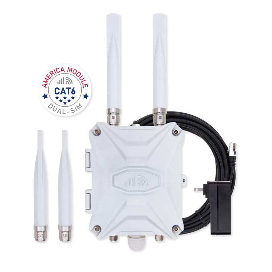 Outdoor LTE Router CAT6 Modem Cellular Rural 4G Internet
