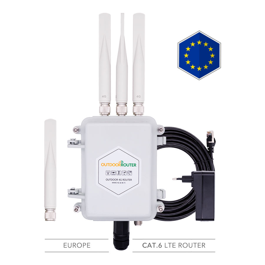 Europe 4G LTE Router Cat6 Outdoor Antenna Double SIM