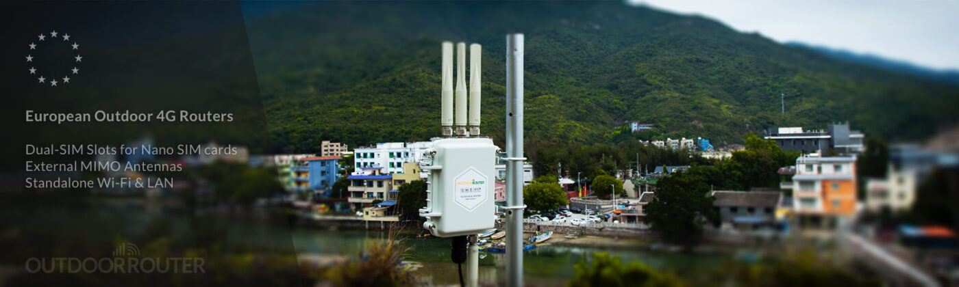 European Outdoor 4G Router Dual-SIM External Antenna