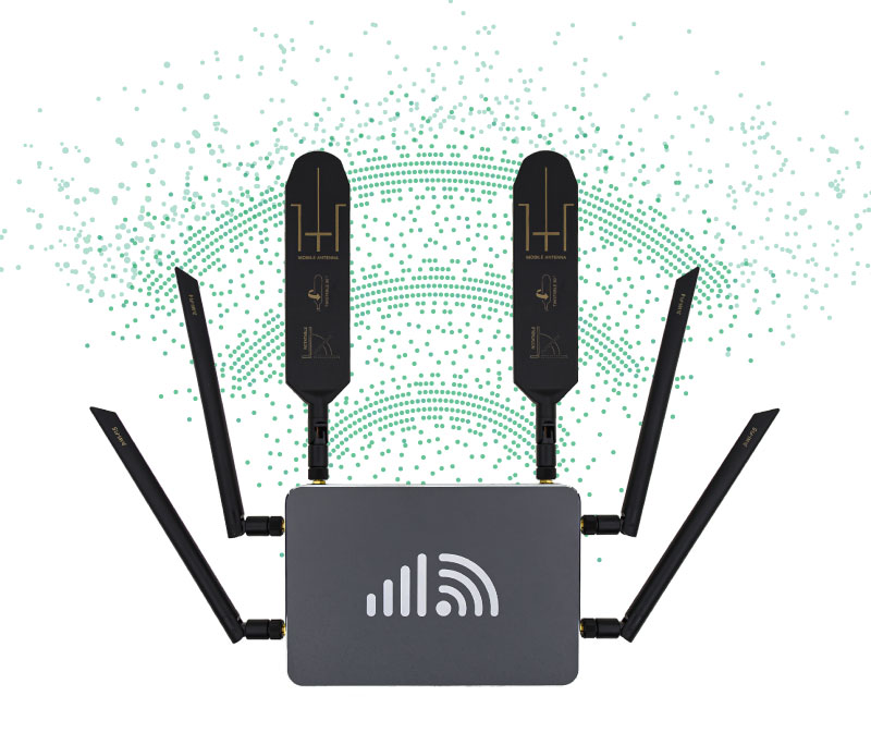 Industrial LTE CAT12 Router Optimized 4G WiFi Antenna Array