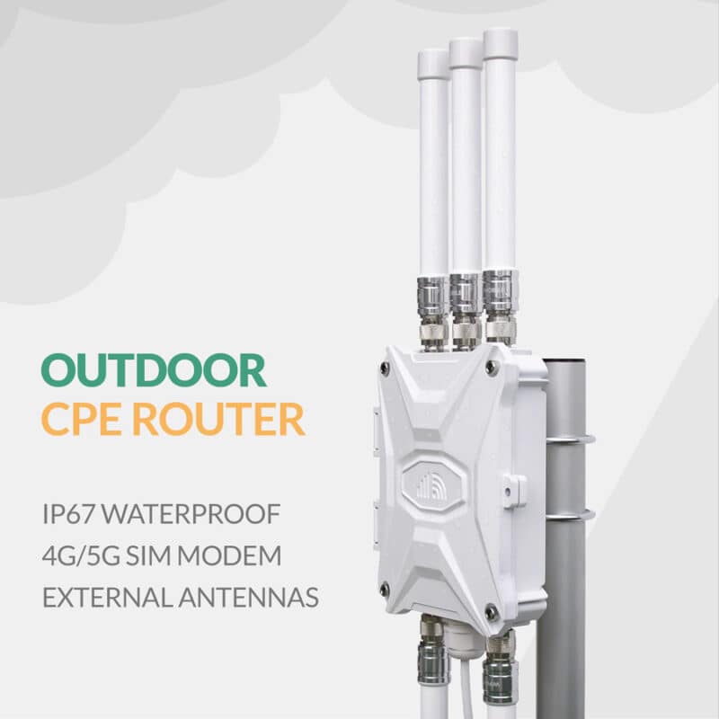 Outdoor Router 4G 5G Modem SIM Card Slot External Antenna