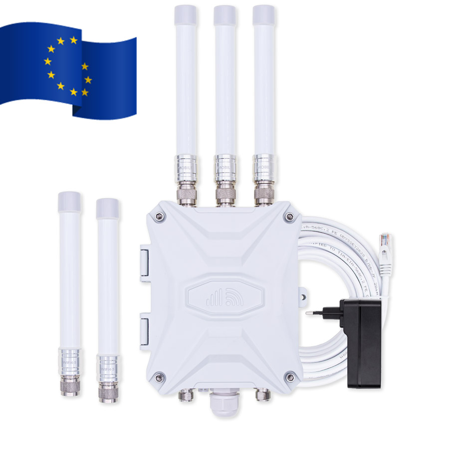 Outdoor Router Europe SIM Card Modem External Antenna