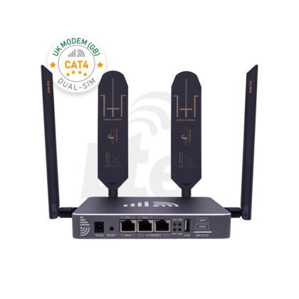 UK 4G Mobile Router LTE WiFi Modem CAT4 with SIM Slots