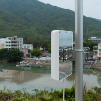 Rugged WiFi Panel Antenna on Outdoor Bracket